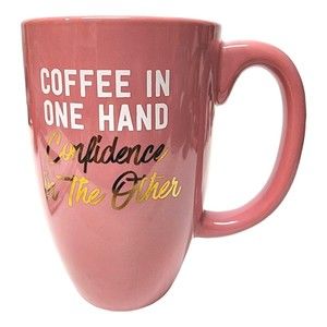 Jumbo Threshold 26oz Pink Stoneware Coffee Tea Cocoa Mug Novelty